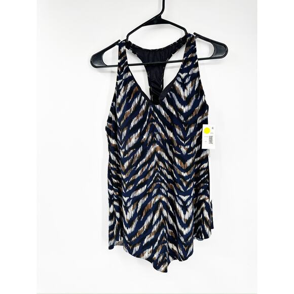 Magicsuit Taylor Printed Tankini Swimsuit Top in Neutral Territory Size 16 NWT - Picture 3 of 8